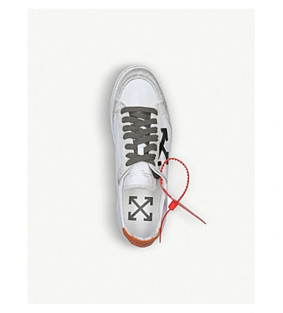 Shop Off-white 2.0 Low Distressed Leather Trainers In White