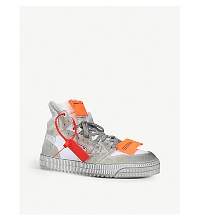 Shop Off-white Off-court Leather High Top Trainers In White/oth