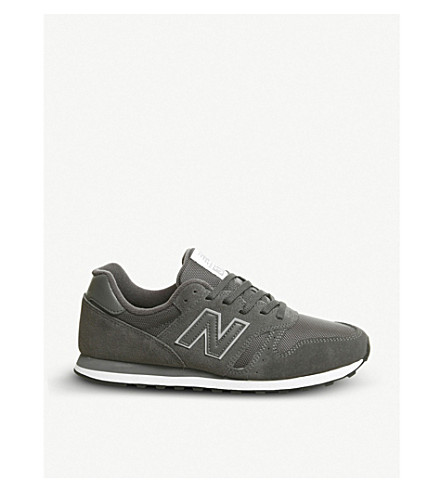 New Balance M373 Suede And Mesh Trainers In Dark Grey Grey | ModeSens