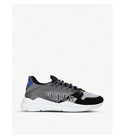 Shop Moncler Anakin Mesh Trainers In White/comb