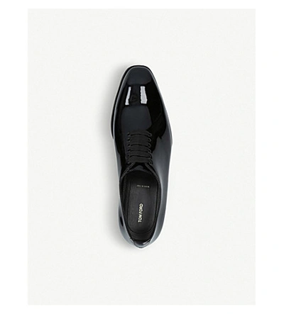 Shop Tom Ford Elkan Patent Leather Oxford Shoes In Black