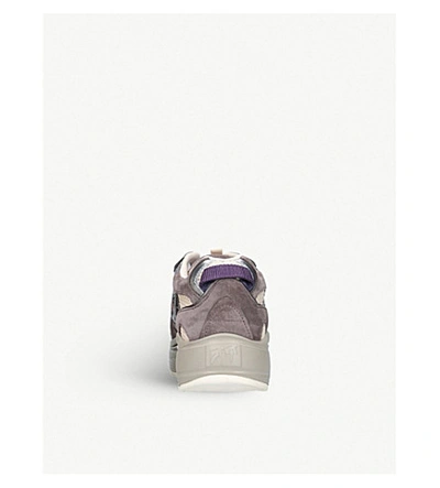 Shop Eytys Jet Turbo Leather And Mesh Trainers In Grey