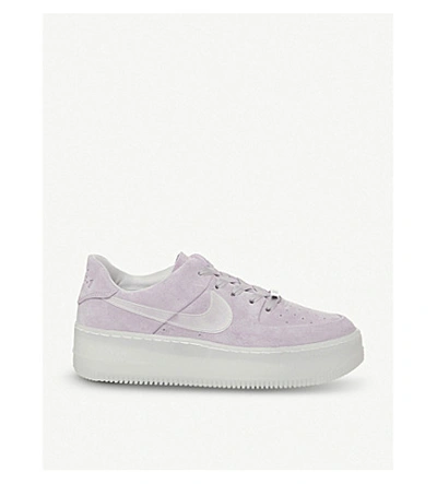 Air Force 1 Sage Suede Trainers In Violet Irridescent