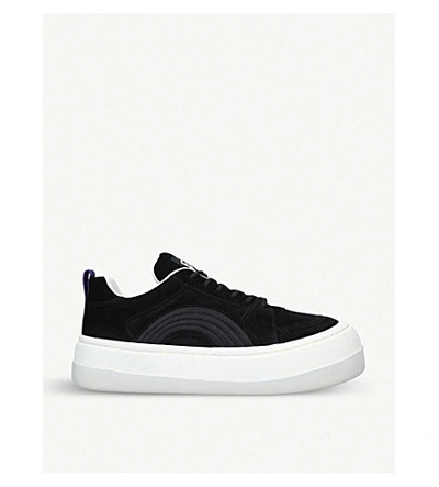 Shop Eytys Sonic Rainbow-appliqué Low-top Canvas Trainers In Black