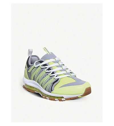 Shop Nike Air Max Haven Leather And Mesh Trainers In Clot Volt Dark Grey