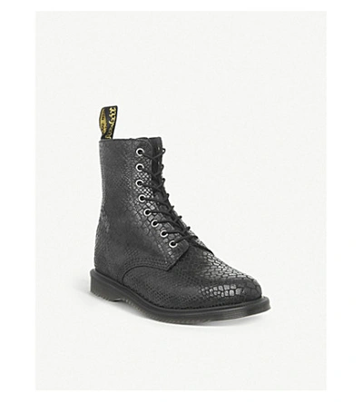 Elsham 8 eye hotsell boots black leather