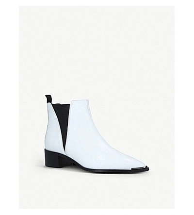 Shop Acne Studios Jensen Leather Chelsea Boots In White