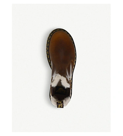 Shop Dr. Martens' 2976 Leonore Faux Fur-lined Leather Boots In Butterscotch Orleans