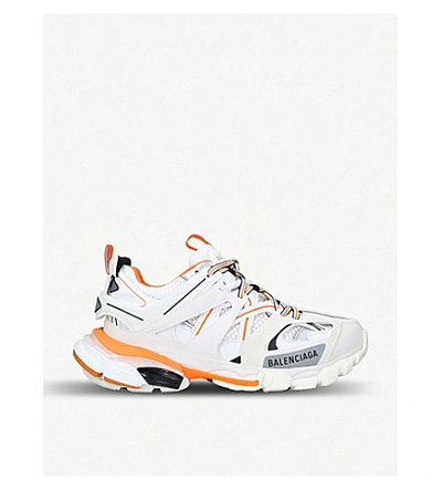 Balenciaga Multicolor Mesh And Rubber Track Sneakers In White/oth