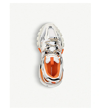 Balenciaga Multicolor Mesh And Rubber Track Sneakers In White/oth