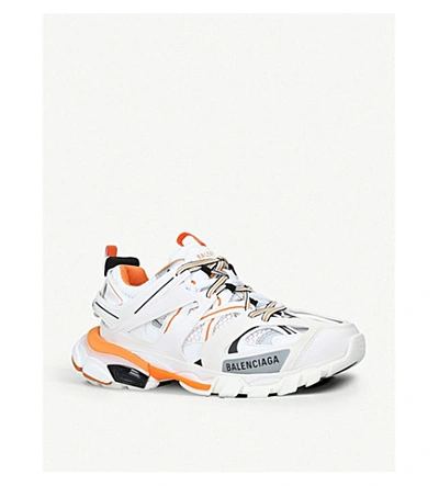 Balenciaga Multicolor Mesh And Rubber Track Sneakers In White/oth