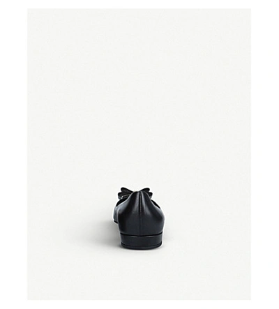 Shop Ferragamo Zeri Ballerina Patent Leather Flats In Black