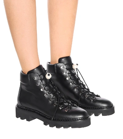 Shop Nicholas Kirkwood Delfi Leather Ankle Boots In Black