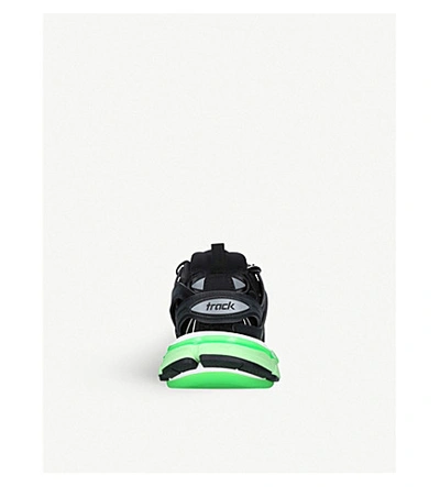 Shop Balenciaga Track Nylon And Mesh Glow-in-the-dark Trainers In Blk/other