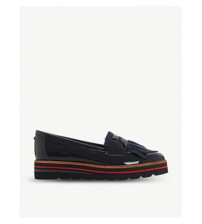 Dune Gracella Tassel Flatform Leather Loafers In Navy | ModeSens