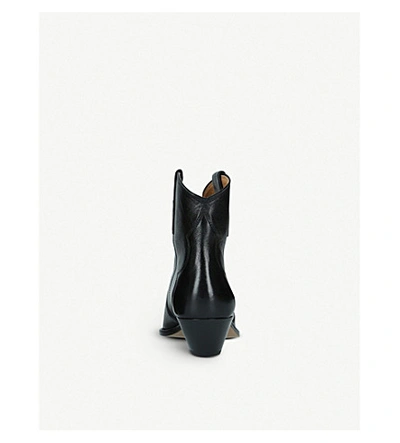 Shop Isabel Marant Dewina Leather Boots In Black