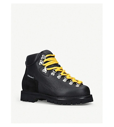 Shop Proenza Schouler Chunky Leather Hiking Boots In Black