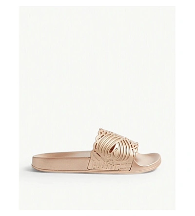 Shop Ted Baker Missley Cutout Sliders In Rosegold