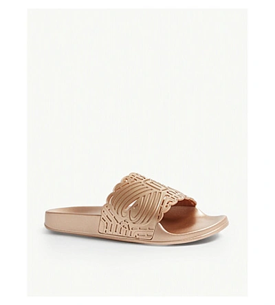 Shop Ted Baker Missley Cutout Sliders In Rosegold