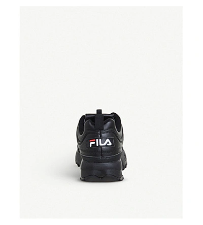Shop Fila Disruptor Ii Leather Trainers In Black Mono
