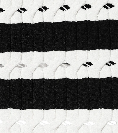 Shop Alexander Mcqueen Ribbed-knit Midi Skirt In Black