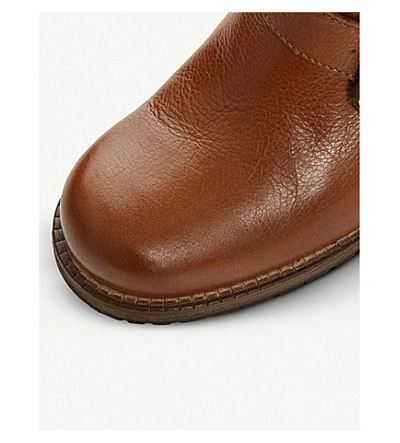 Shop Dune Roko Fluffy-trimmed Calf-leather Boots In Tan-leather