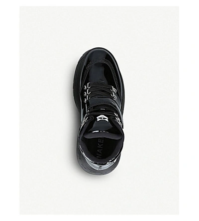 Shop Naked Wolfe Scandal Patent-leather Trainers In Black
