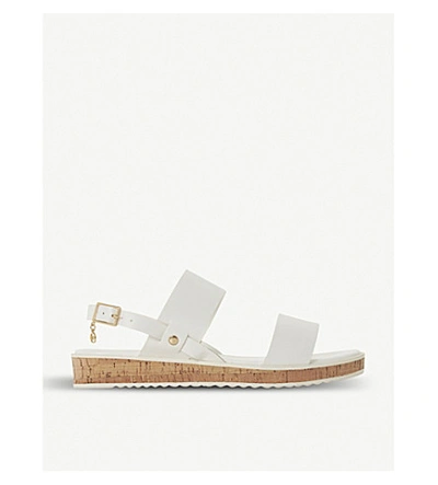 Shop Dune Luminere Faux-leather Sandals In White-synthetic