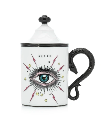 Shop Gucci Star Eye Porcelain Mug In White