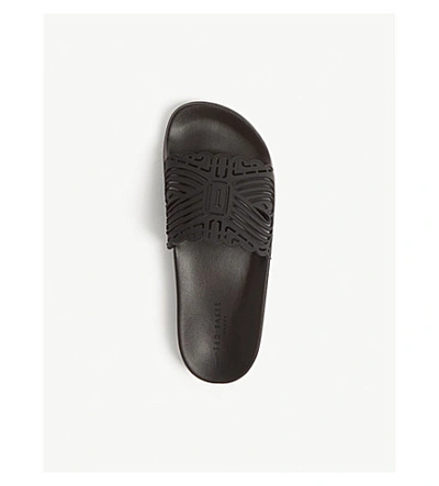 Shop Ted Baker Issley Cutout Sliders In Black