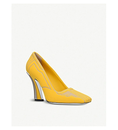 Shop Fendi Ffreedom Canvas Courts In Yellow