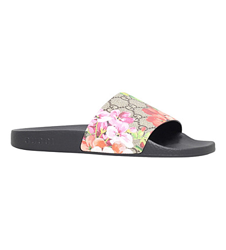 gucci blue bloom slides