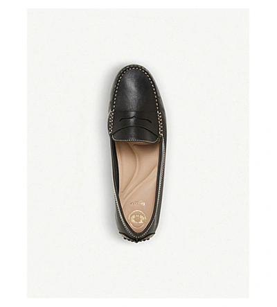 Shop Dune Grover Leather Loafers In Black-leather