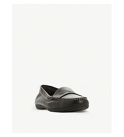 Shop Dune Grover Leather Loafers In Black-leather