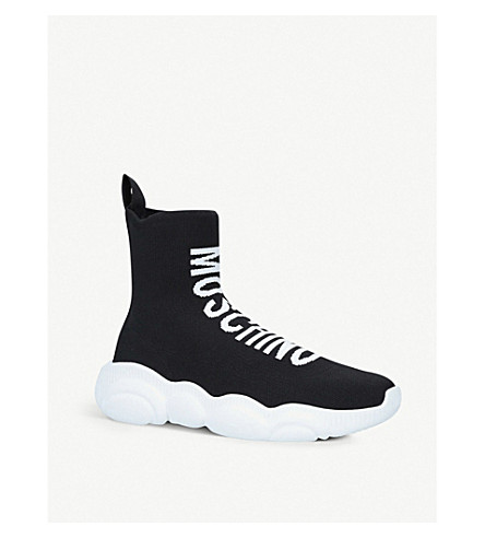 moschino logo sock trainers