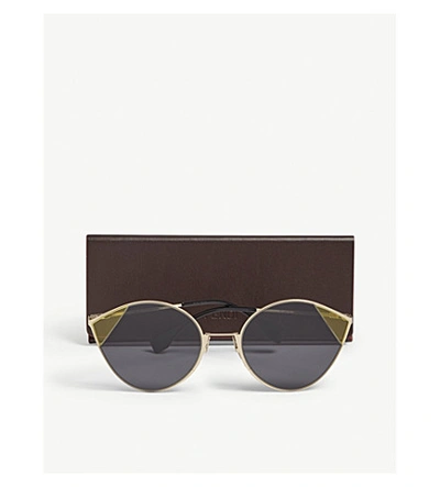 Shop Fendi Ff0341/s Cat-eye Sunglasses In Gold