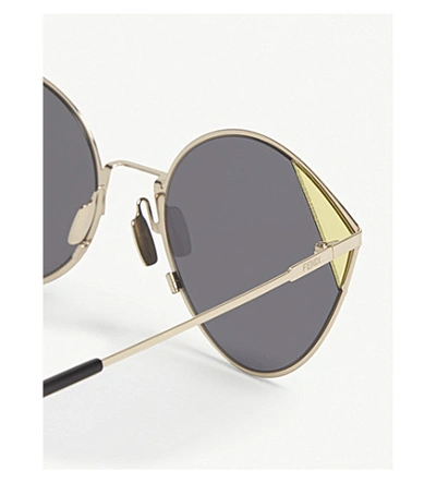 Shop Fendi Ff0341/s Cat-eye Sunglasses In Gold