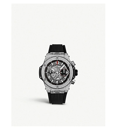 Shop Hublot 441.nx.1170.rx.1704 Big Bang Unico Titanium And Diamond Watch