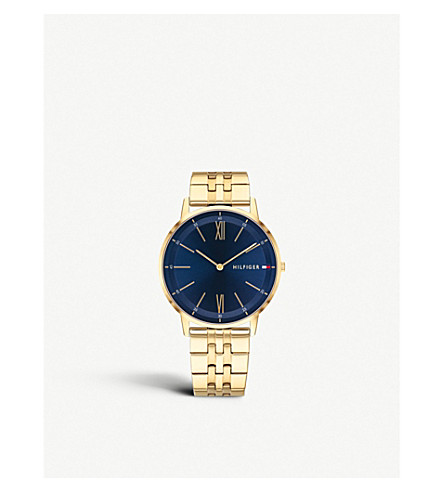 tommy hilfiger gold plated watch