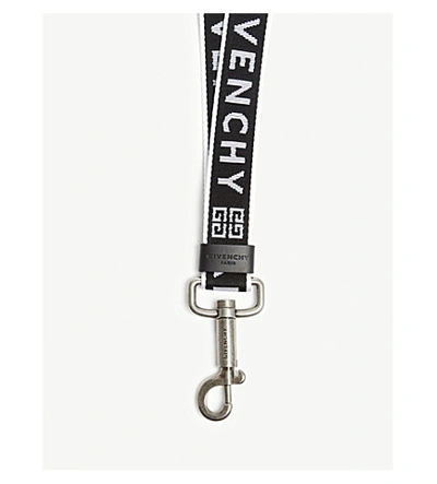 Shop Givenchy Obsedia Keyring In Black White