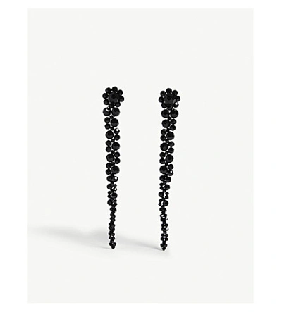 Simone Rocha Pendant Drop Earrings In Jet