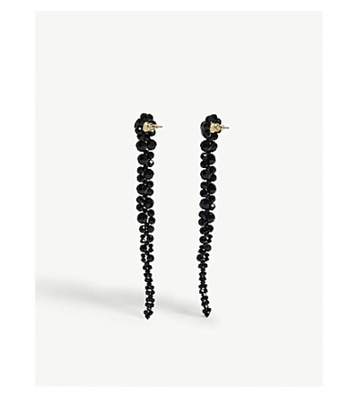 Simone Rocha Pendant Drop Earrings In Jet