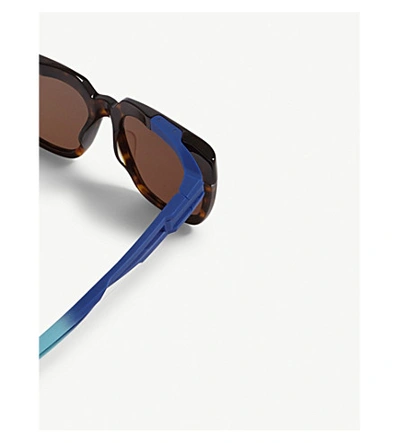 Shop Balenciaga Bb0025s Square-frame Sunglasses In Havana