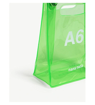 Shop Nana-nana A6 Neon Pvc Tote Bag In Neon Green