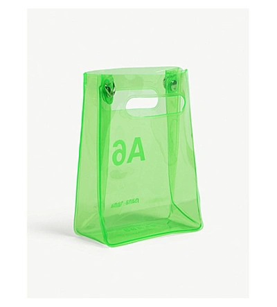 Shop Nana-nana A6 Neon Pvc Tote Bag In Neon Green