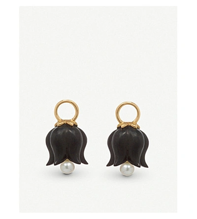 Shop Annoushka 18ct Yellow Gold, Ebony And Pearl Earring Drops