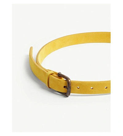 Shop Arje Nic Suede Belt In Sunshine