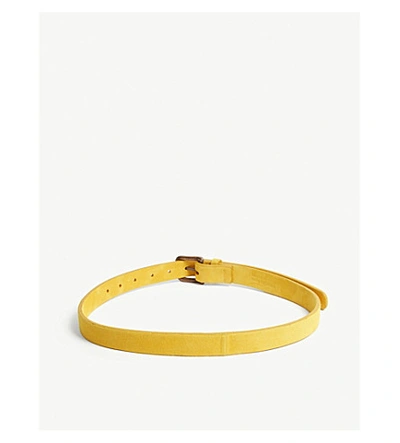 Shop Arje Nic Suede Belt In Sunshine