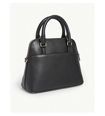 Shop Dkny Whitney Dome Satchel In Black/gold