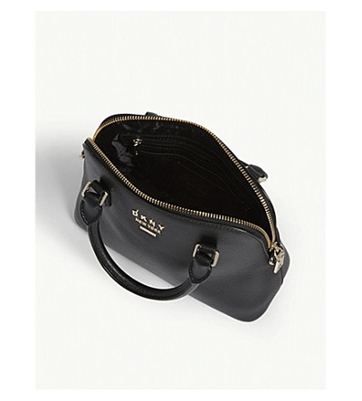 Shop Dkny Whitney Dome Satchel In Black/gold